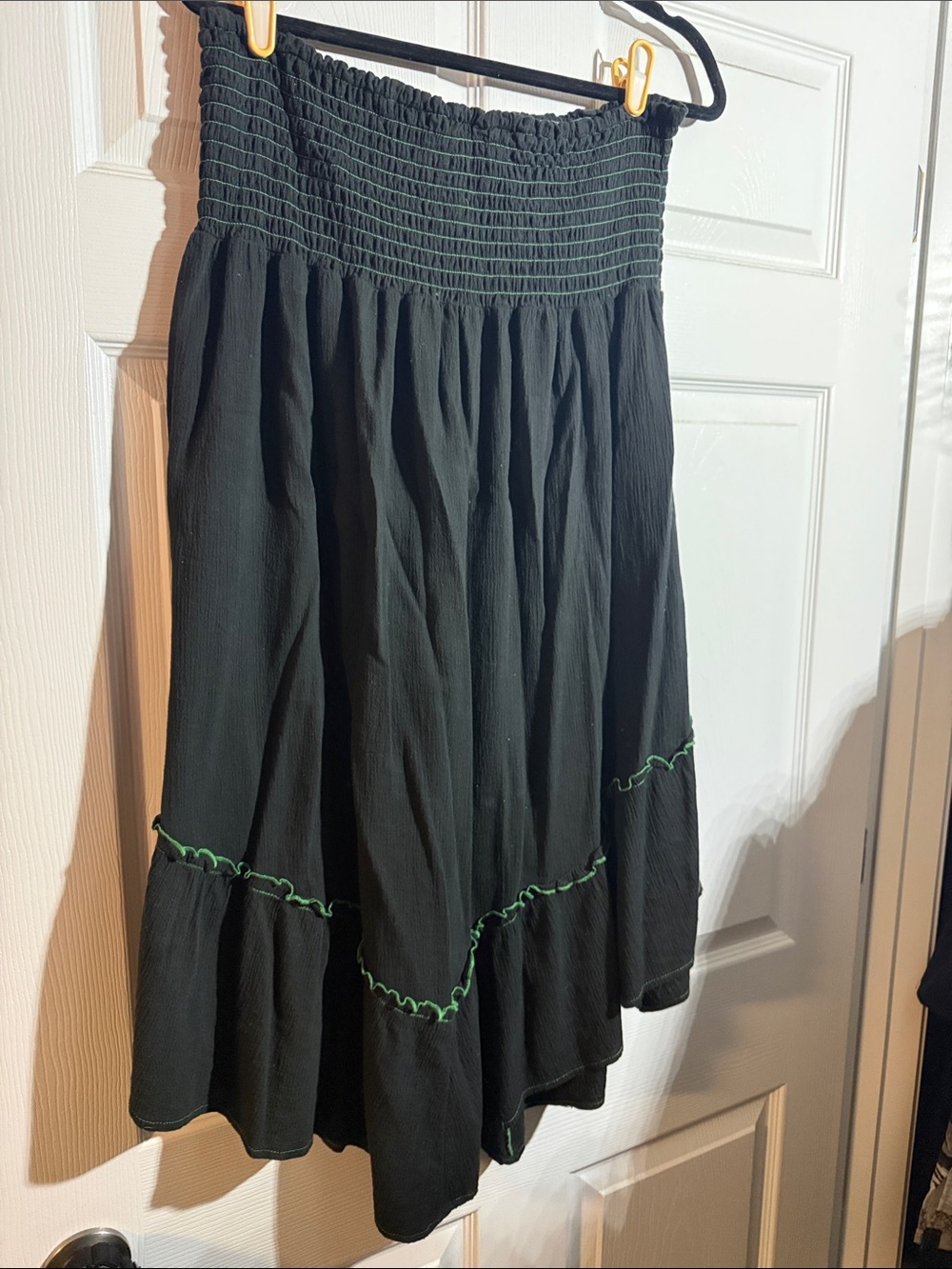 Target Black Circle Skirt with Green Trim